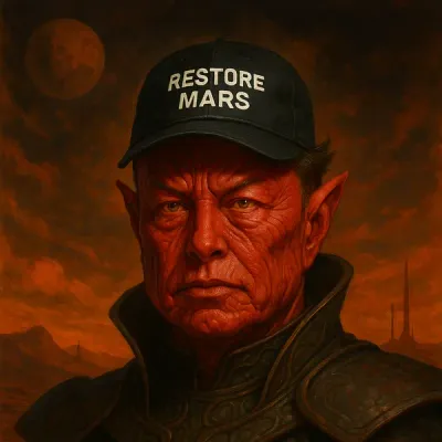 Elon reimagined as a Martian General